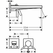 Смеситель для раковины Hansgrohe Tecturis E 73051700 Белый матовый-2