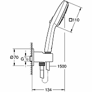 Душевой гарнитур Grohe Tempesta Cube 110 26910003 Хром-8