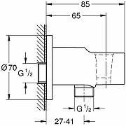 Шланговое подключение Grohe Tempesta 28628001 Хром-3