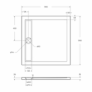 Акриловый поддон для душа BelBagno Due 90x90 TRAY-BB-DUE-A-90-4-W0 Белый-5