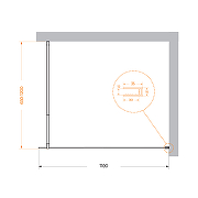 Душевая перегородка BelBagno Kraft 110 KRAFT-L-1-110-C-Cr профиль Хром стекло прозрачное-4