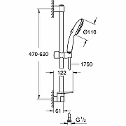 Душевой гарнитур Grohe Tempesta 110 27600003 Хром-3