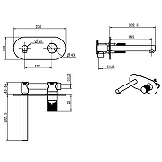 Смеситель для раковины Boheme Stick 125-GM.3 Оружейная сталь-1