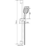 Душевой гарнитур Orange O-Shower OS804b Черный матовый-3