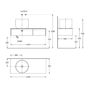 Тумба под раковину Kerama Marazzi Magica 120 MA.120.2\VR.M подвесная Венецианский красный-6