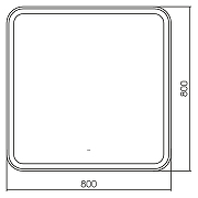 Зеркало Silver Mirrors Мальта 80 LED-00002702 с подсветкой с бесконтактным выключателем-3