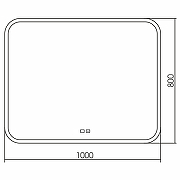 Зеркало Silver Mirrors Стив-2 100 ФР-00001937 с подсветкой с сенсорным выключателем и подогревом-4