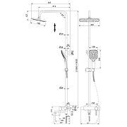 Душевая система Grossman Alba 500.K35.06.100/210 Хром Черная-8