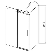 Душевой уголок Vincea Como-N 160x90 VSR-4CN9016CLB профиль Черный стекло прозрачное-6