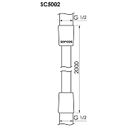 Душевой шланг Sancos SC5002MB Черный матовый-3