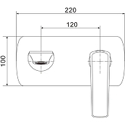 Смеситель для раковины Rose R13F R1341F Белый Хром-2