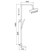 Душевая система Rose R35 R3536 с термостатом Хром-3