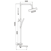 Душевая система Rose R39 R3936 Хром-19