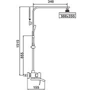 Душевая система Rose R15F R1556F Белая Хром-2