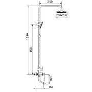 Душевая система Rose R13 R1336 Хром-3