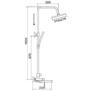 Душевая система Rose R18 R1836 Хром-2