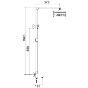 Душевая система Rose R10 R1096 с термостатом Хром-2