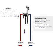 Гигиенический душ со смесителем Boch Mann Braies GR CK-P07GR BM10411 Серый матовый-3