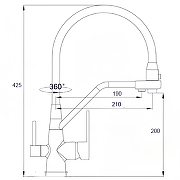 Смеситель для кухни Boch Mann Else GR BM10428 Серый матовый-4