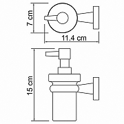 Дозатор для жидкого мыла WasserKRAFT Lippe K-6599 Хром-2