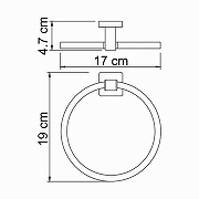 Кольцо для полотенец WasserKRAFT Lippe K-6560 Хром-2