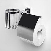 Держатель туалетной бумаги и освежителя воздуха WasserKRAFT Lippe K-6559 с крышкой Хром-1