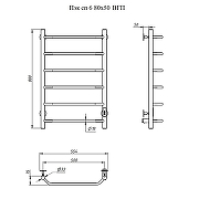 Электрический полотенцесушитель Тругор Пэк сп 6 80х50 Графит-1