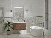 Керамическая плитка  Eurotile (Rus) Selesta Grey Light 5 SE 0008 настенная  25х50 см-7