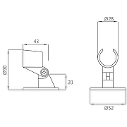 Держатель ручного душа Melodia della vita Standard MKP20504BL Хром-3