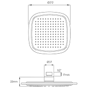 Верхний душ Melodia della vita Standard Middle MKP20543 Хром-5