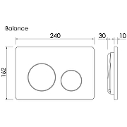 Клавиша смыва Ceramicanova Balance Circle CN12-001W Белая глянцевая-2