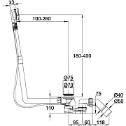 Слив-перелив Bette B600-901 полуавтомат Хром-1