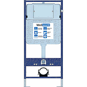 Комплект унитаза Aquatek Европа AQ1900-00 с инсталляцией WellWant Standart 50 WWISI1110B с сиденьем Микролифт и клавишей смыва Хром глянцевый-7