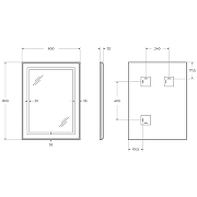 Зеркало BelBagno Kraft 60 SPC-KRAFT-600-800-SENS-AL с подсветкой Сатин с сенсорным выключателем-9