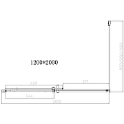 Душевой уголок Vincea Dice 120x80 VSR-4D8012CLGM профиль Вороненая сталь стекло прозрачное-4