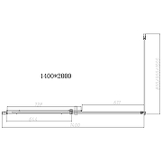 Душевой уголок Vincea Dice 140x90 VSR-4D9014CLGM профиль Вороненая сталь стекло прозрачное-4