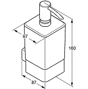 Дозатор для жидкого мыла Kludi E2 4997605 Хром Белый-2