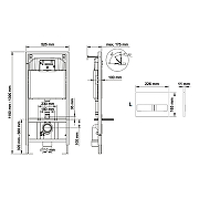 Комплект унитаза BelBagno Uno-Tor BB5177CH-TOR/SC с инсталляцией Berges Novum L3 040213 с сиденьем Микролифт и клавишей смыва Хром-18