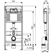 Комплект унитаза BelBagno Uno-Tor BB5177CH-TOR/SC с инсталляцией Tece Now 9400414 с сиденьем Микролифт и Черной матовой клавишей смыва-19