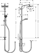 Душевая система Hansgrohe Crometta Showerpipe Reno EcoSmart 27289000 Хром-2