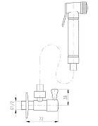 Гигиенический душ с запорным вентилем Rav Slezak Morava retro MK548 Хром-1
