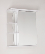 Зеркальный шкаф Style Line Эко Волна 60 С с подсветкой Белый глянец-5