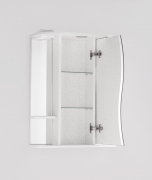 Зеркальный шкаф Style Line Эко волна Лилия 55 С с подсветкой Белый глянец-7