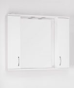 Зеркало со шкафом Style Line Эко стандарт Панда 100 С с подсветкой Белый глянец-6