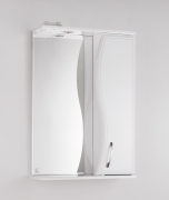 Зеркало со шкафом Style Line Эко волна Панда 55 С с подсветкой Белый глянец-6
