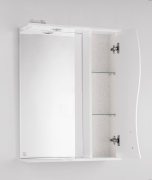 Зеркало со шкафом Style Line Эко волна Панда 60 С с подсветкой Белый глянец-7
