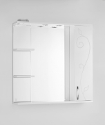 Зеркало со шкафом Style Line Эко фьюжн Панда 80 С с подсветкой Белый глянец-6