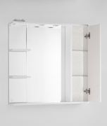 Зеркало со шкафом Style Line Эко фьюжн Панда 80 С с подсветкой Белый глянец-7