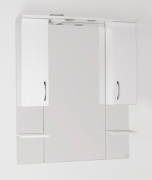 Зеркало со шкафом Style Line Эко стандарт Энигма 90 С с подсветкой Белый глянец-6