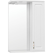 Зеркало со шкафом Style Line Олеандр 2 Люкс 55 ЛС-00000049 с подсветкой Белое
